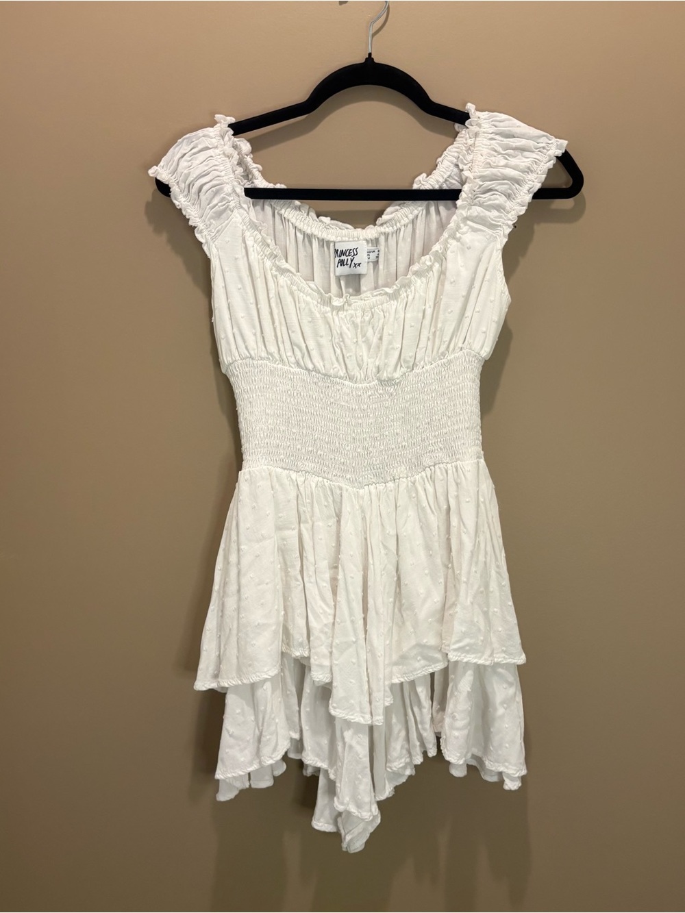 Princess Polly white love galore romper women’s size 4